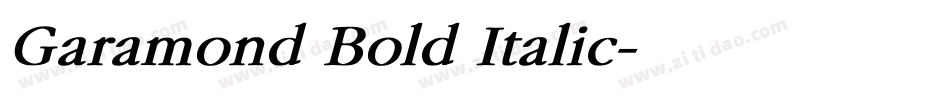 Garamond Bold Italic字体转换